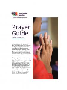 UBS Day of Prayer Guide 2021