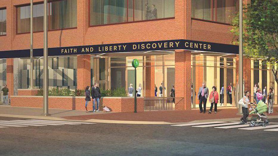 Rendering of Faith and Liberty Discovery Center building